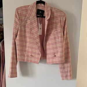 Pink Plaid Women's Jacket